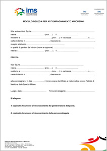 Immagine DELEGA PER ATLETI MINORENNI NON ACCOMPAGNATI